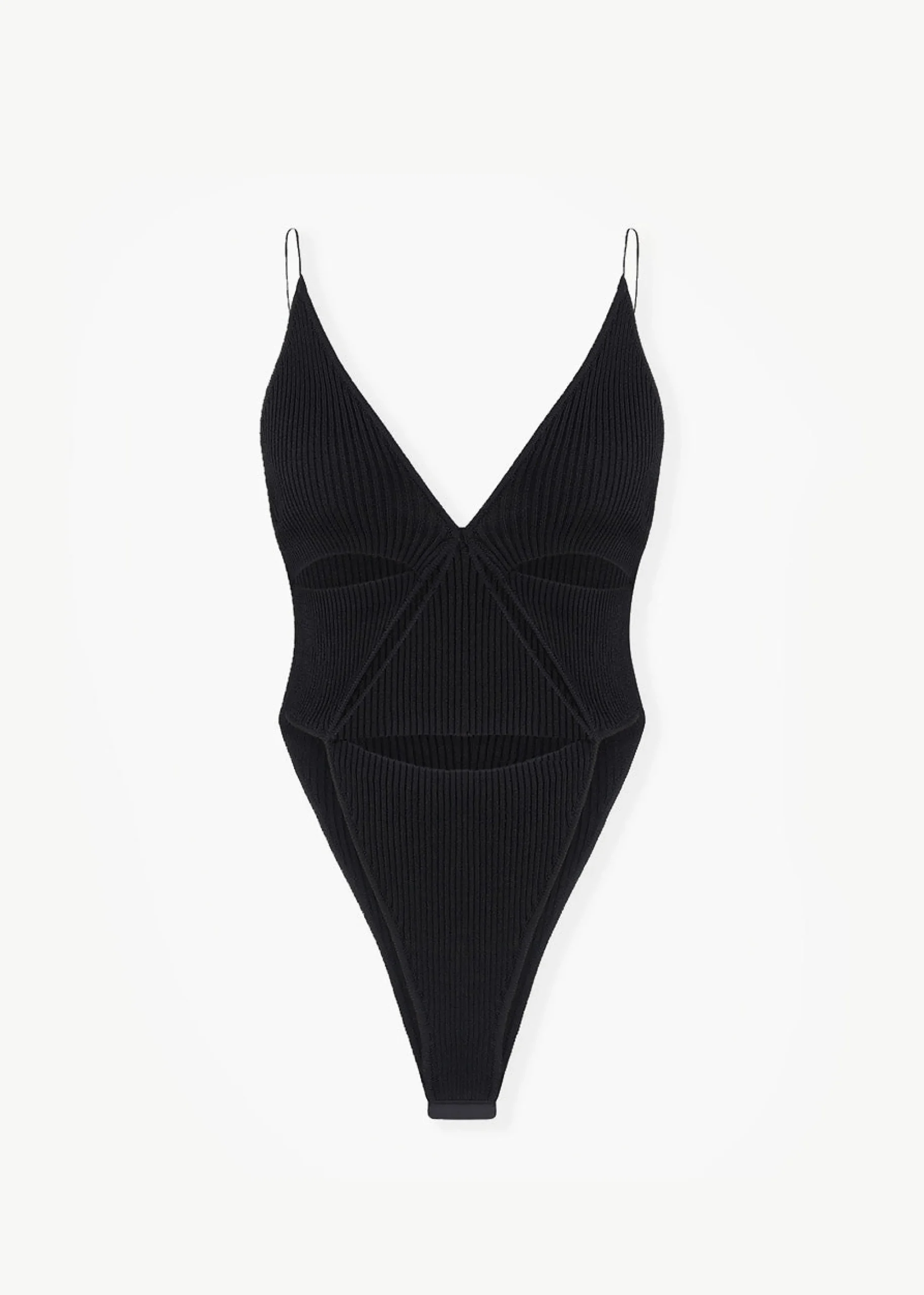 The Frankie Shop Bevza Triangle Bodysuit Black Hot