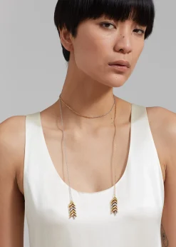 The Frankie Shop Bevza Trinity Long Pendant Yellow/Rose/Silver Clearance