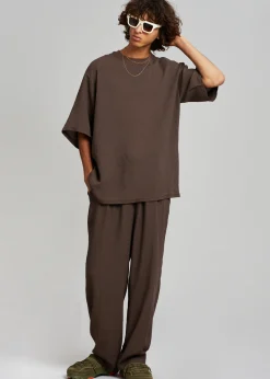 The Frankie Shop Brax Tee Brown