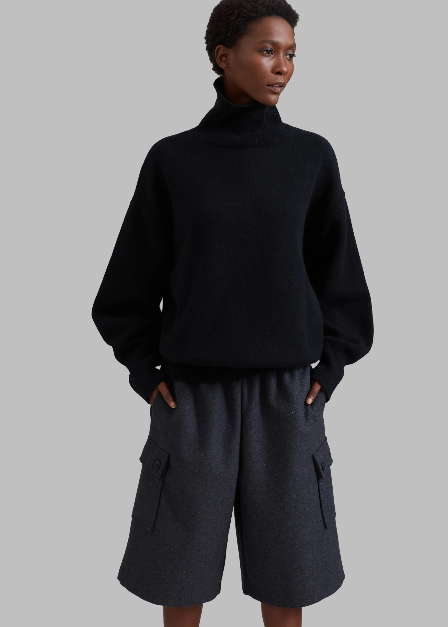 The Frankie Shop Bristol Cargo Shorts Charcoal Best