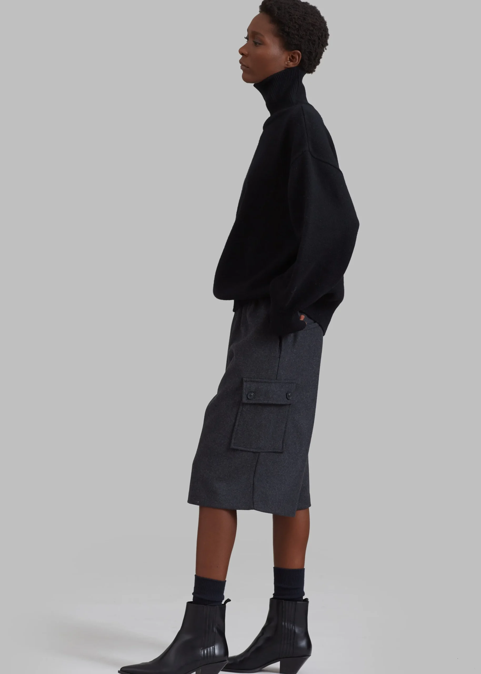The Frankie Shop Bristol Cargo Shorts Charcoal Best