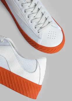 The Frankie Shop By Far Rodina Sneakers Tangerine On White Discount