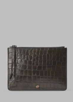 The Frankie Shop By Malene Birger Aya Leather Purse Dusty Brown Online