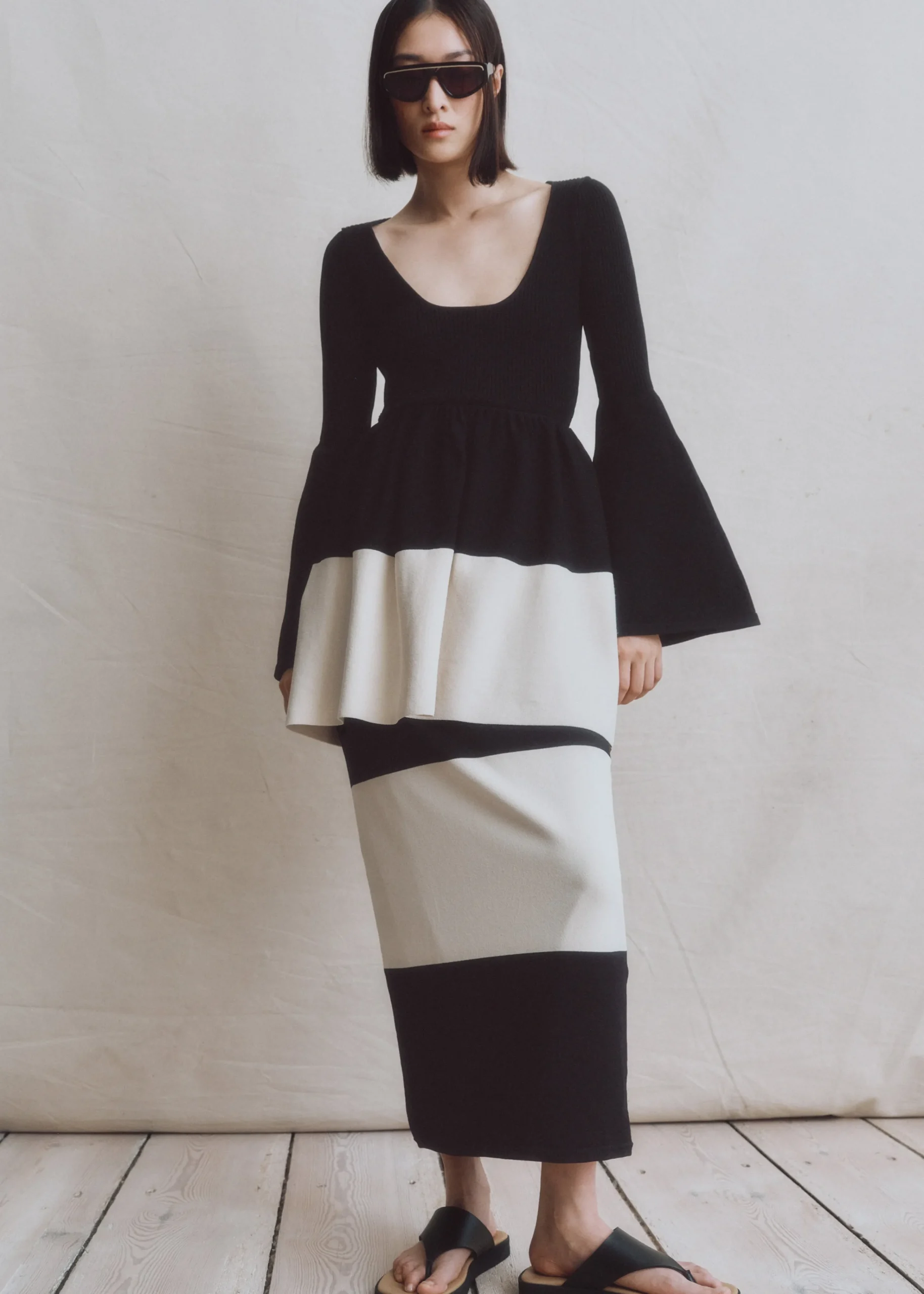 The Frankie Shop By Malene Birger Evora Skirt Block Stripe