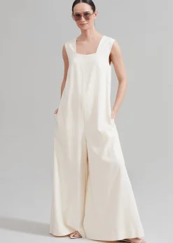 The Frankie Shop By Malene Birger Ritta Jumpsuit Vanilla Cream Clearance