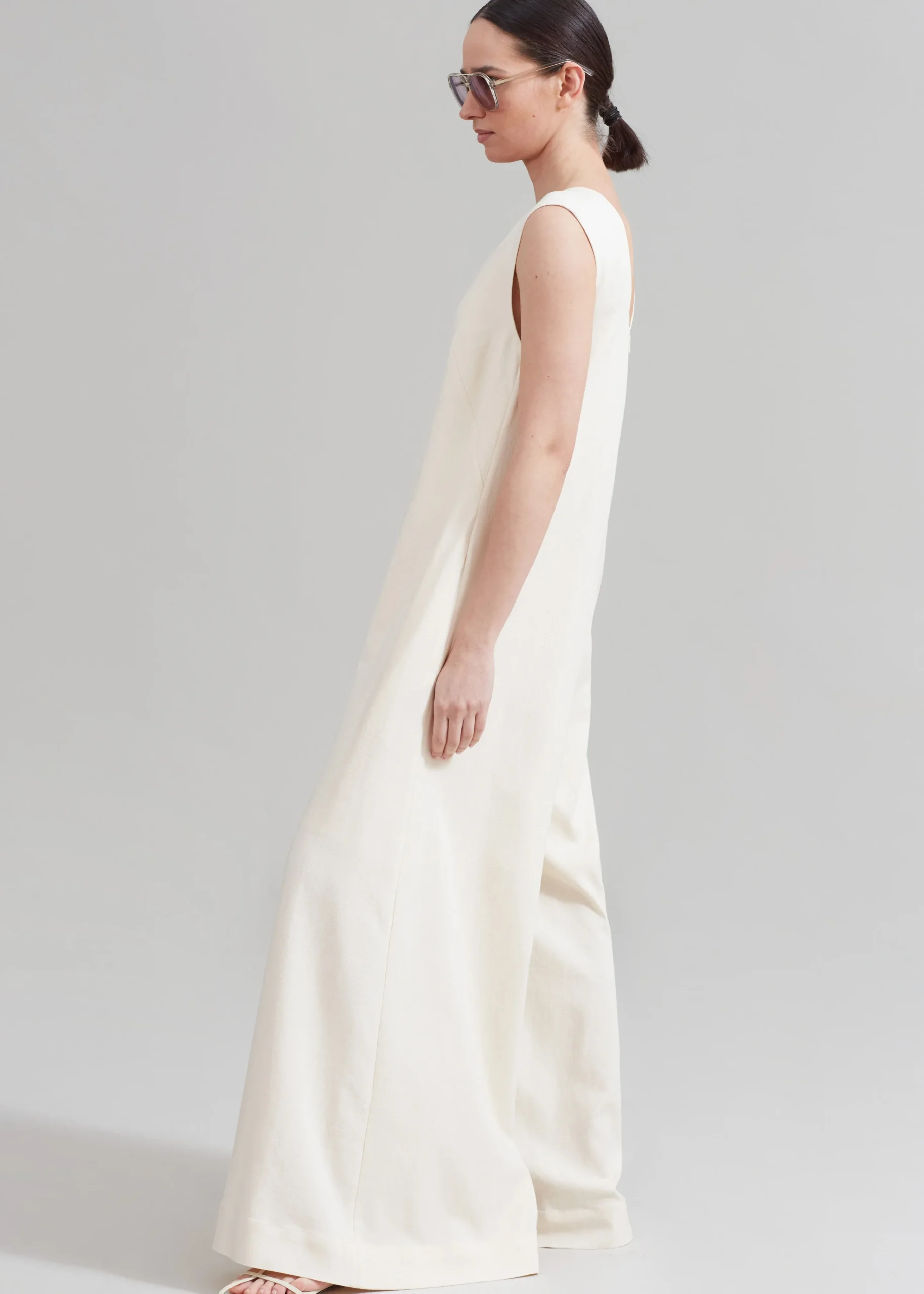 The Frankie Shop By Malene Birger Ritta Jumpsuit Vanilla Cream Clearance