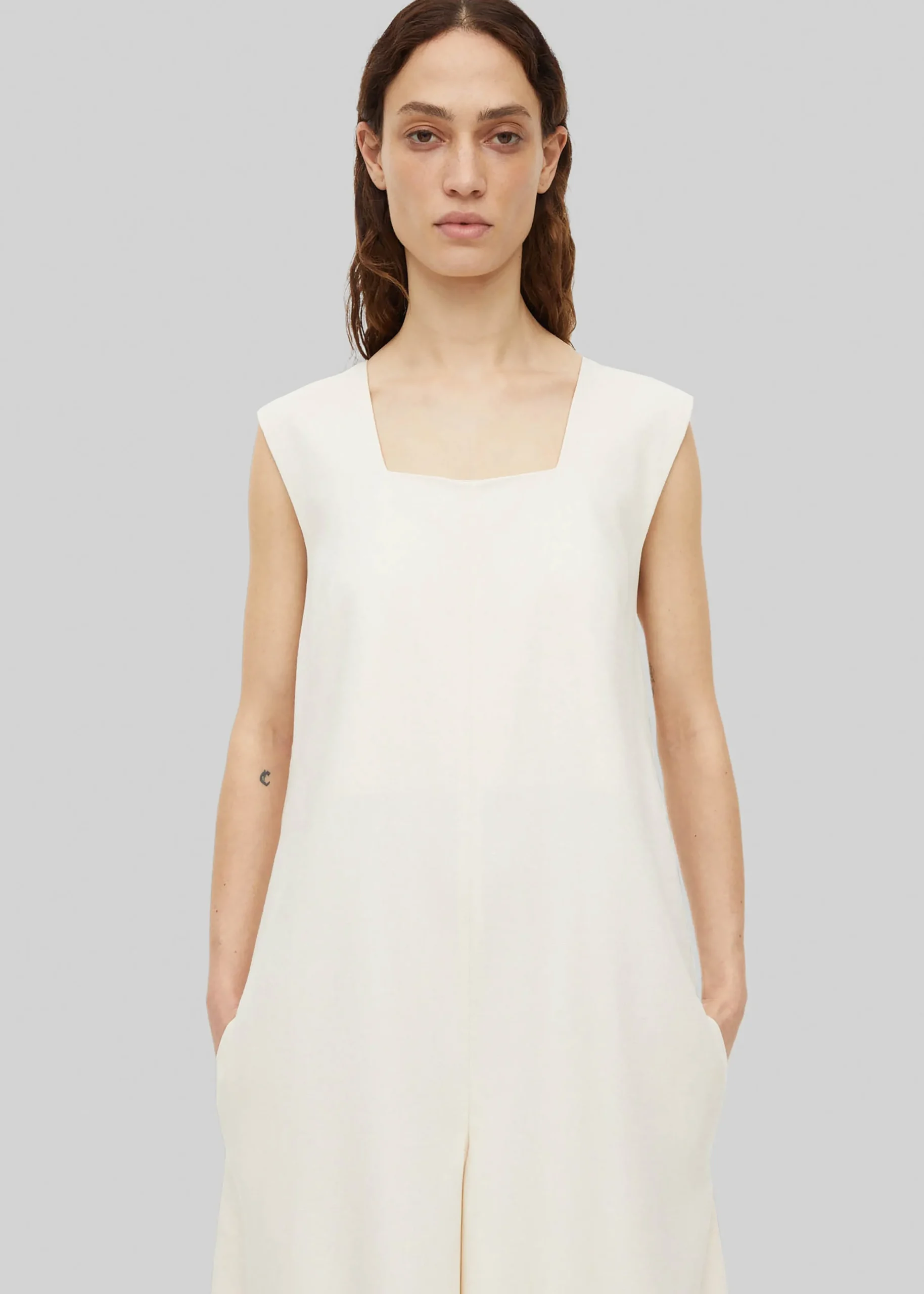 The Frankie Shop By Malene Birger Ritta Jumpsuit Vanilla Cream Clearance