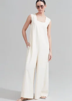 The Frankie Shop By Malene Birger Ritta Jumpsuit Vanilla Cream Clearance