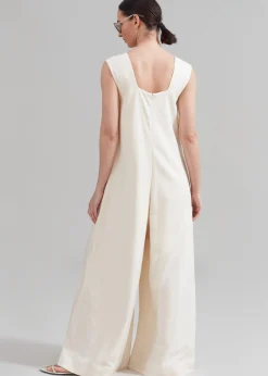 The Frankie Shop By Malene Birger Ritta Jumpsuit Vanilla Cream Clearance