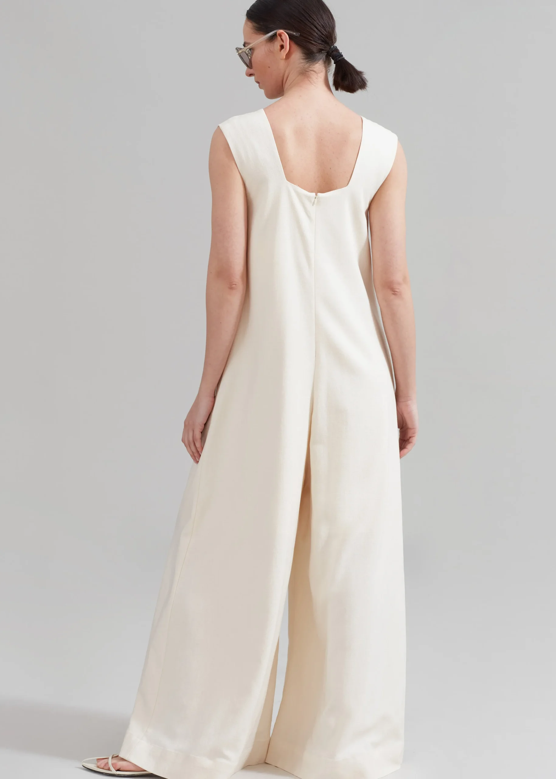 The Frankie Shop By Malene Birger Ritta Jumpsuit Vanilla Cream Clearance