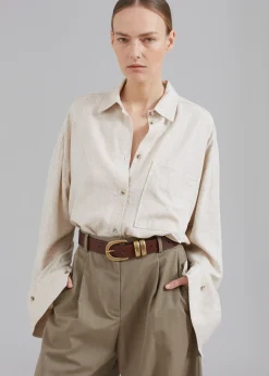 The Frankie Shop By Malene Birger Zoira Belt Dark Brown