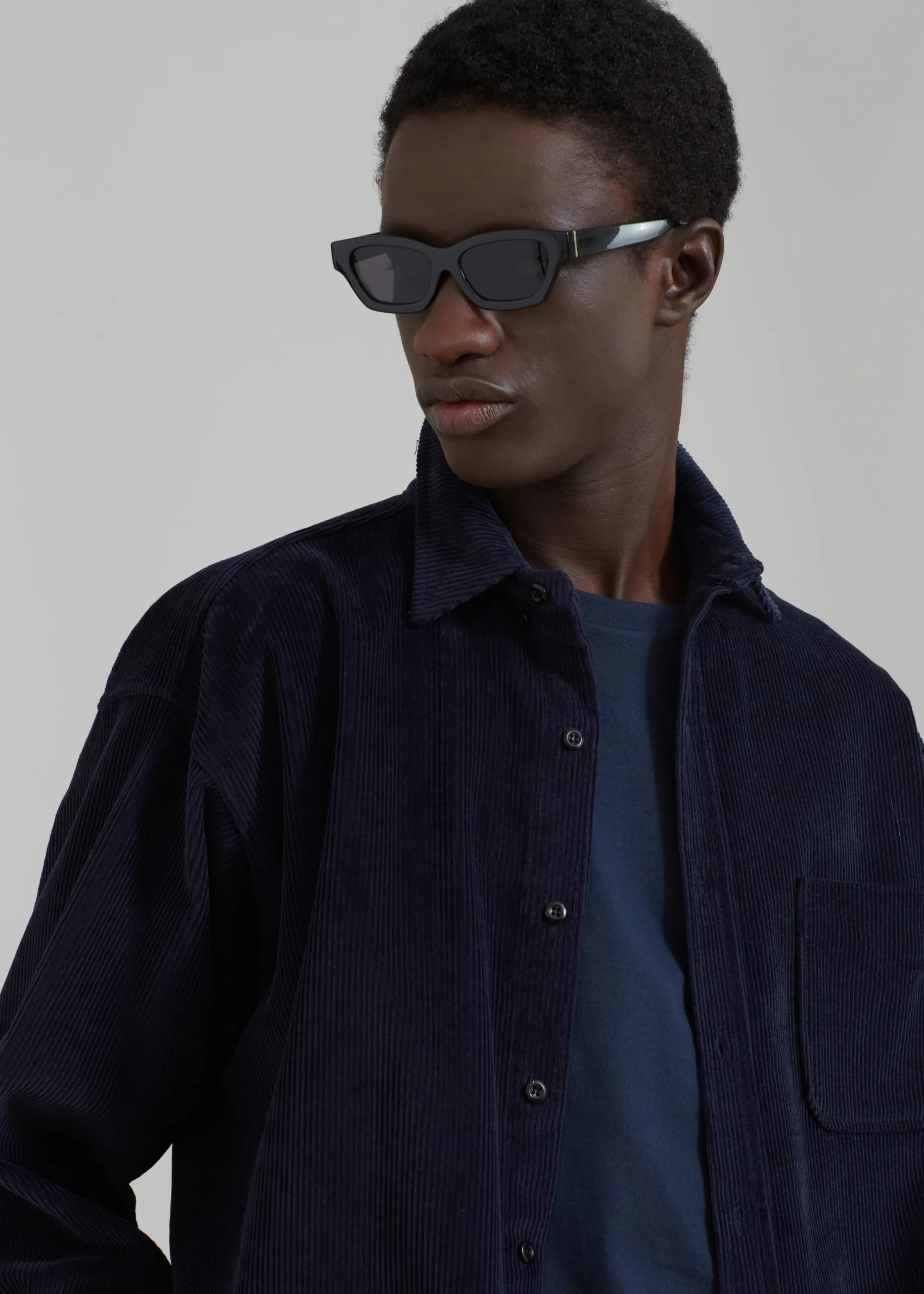 The Frankie Shop Camden Corduroy Shirt Navy Online