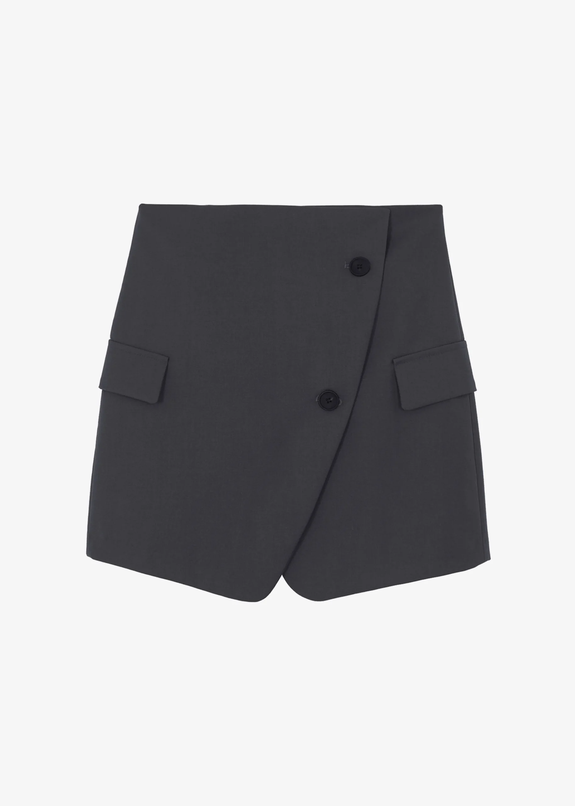 The Frankie Shop Camsel Cross Skirt Charcoal Best