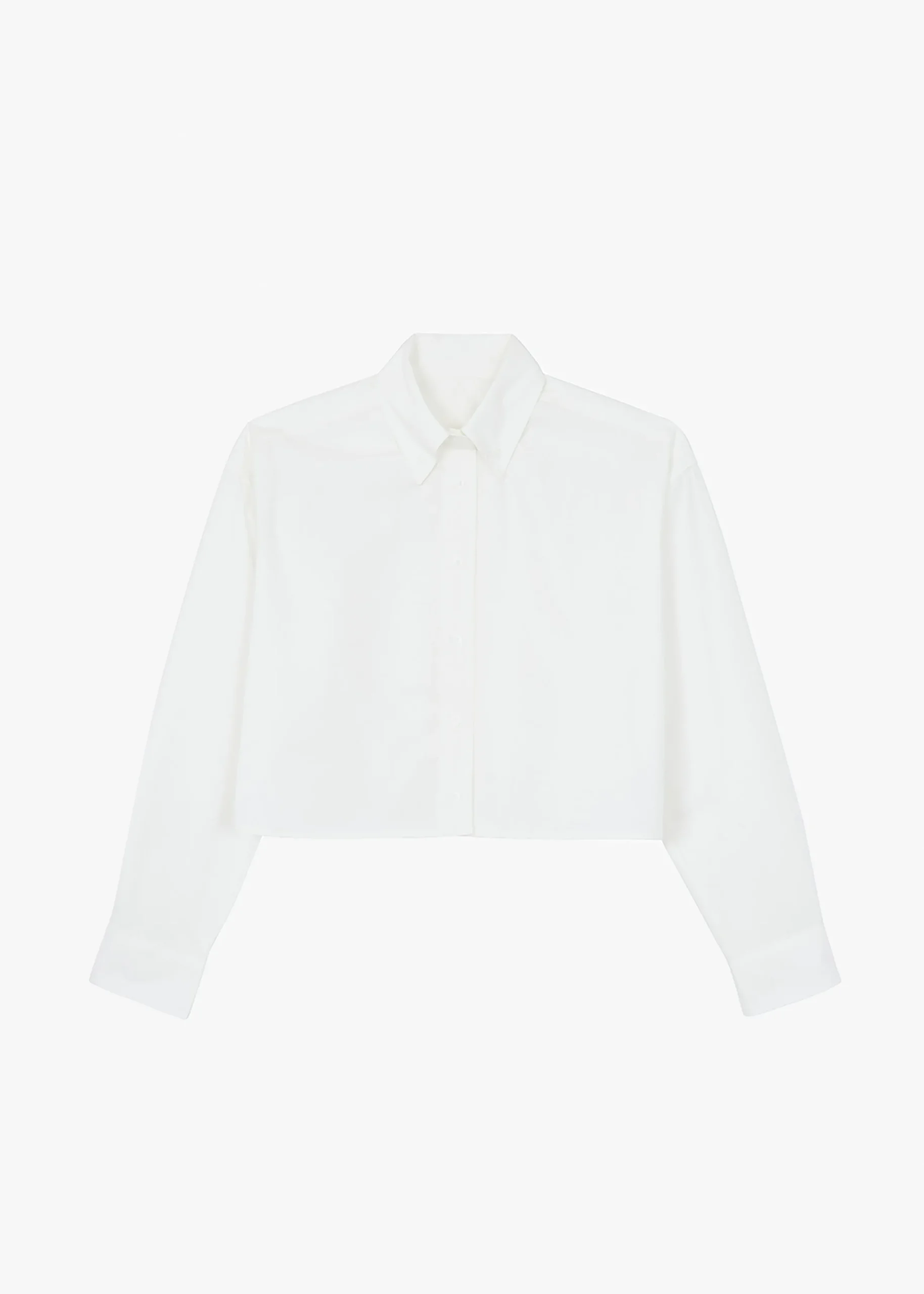 The Frankie Shop Caracas Cropped Shirt White New