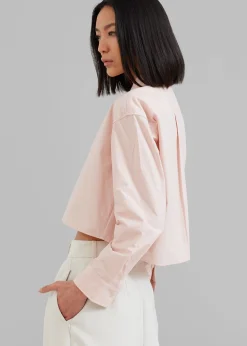 The Frankie Shop Caracas Cropped Shirt Pink Best