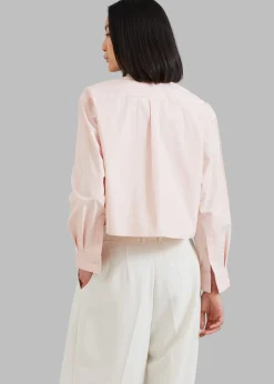 The Frankie Shop Caracas Cropped Shirt Pink Best