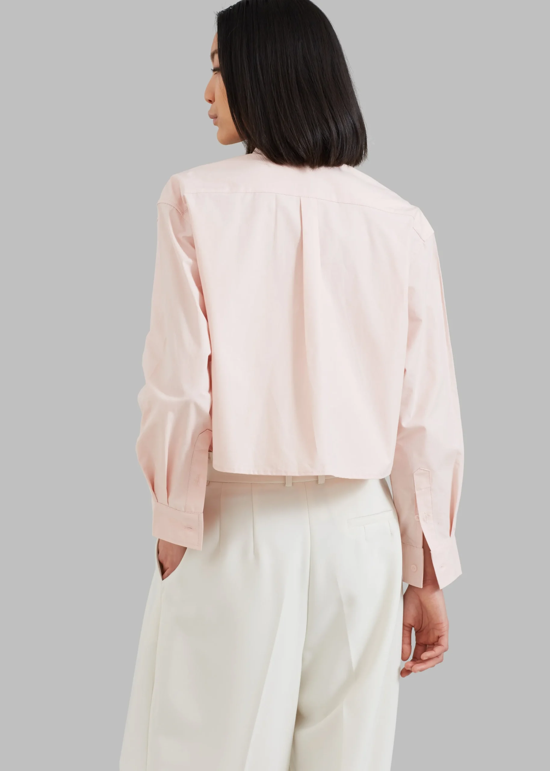 The Frankie Shop Caracas Cropped Shirt Pink Best