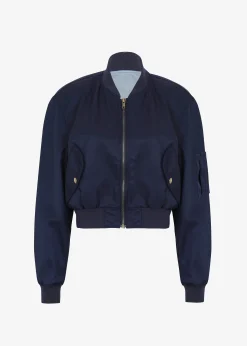 The Frankie Shop Cardiff Padded Bomber Navy