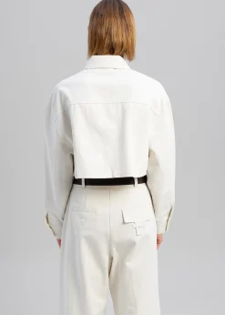 The Frankie Shop Carline Pocket Shirt Cream