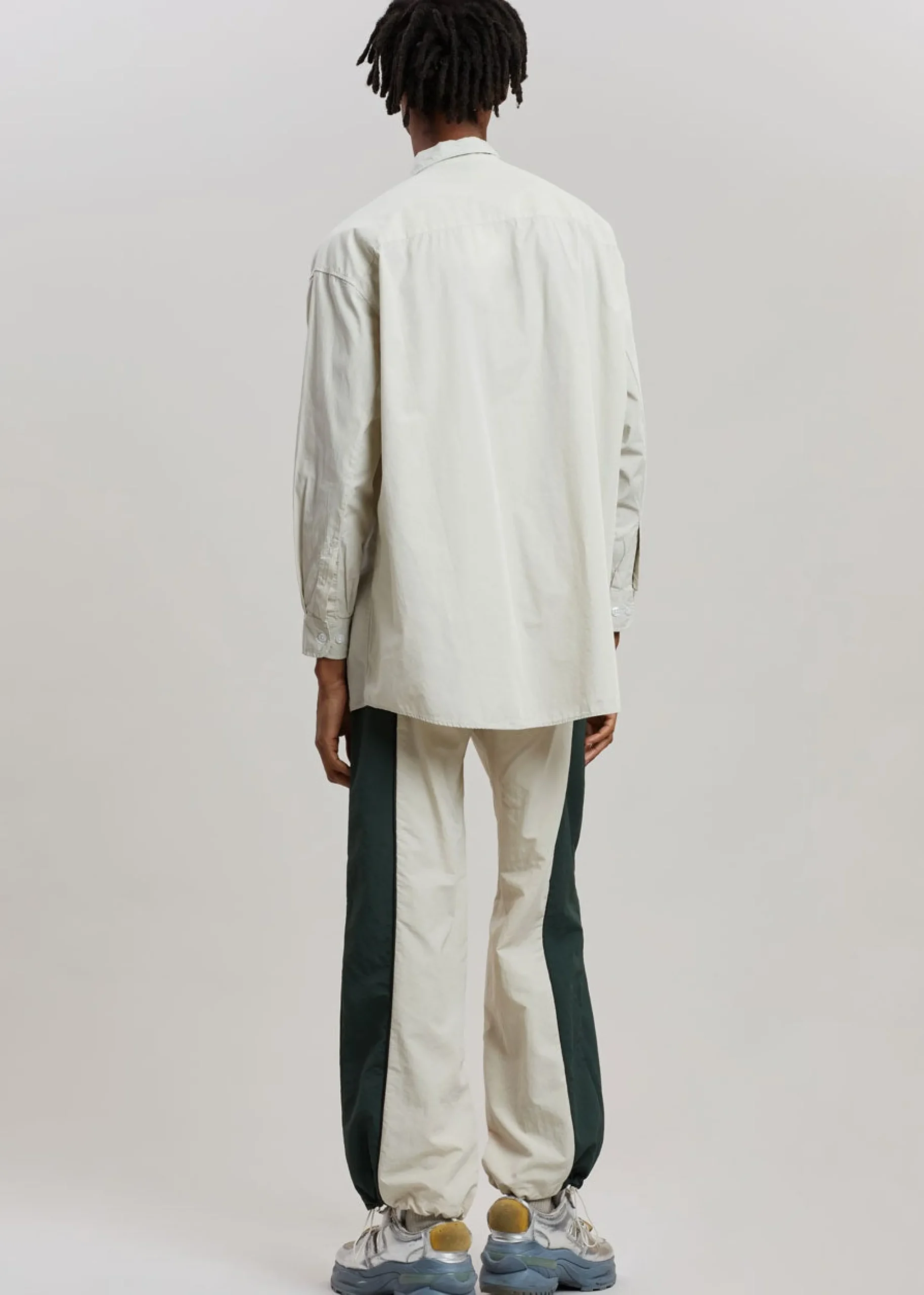The Frankie Shop Chadwick Shirt Light Grey New