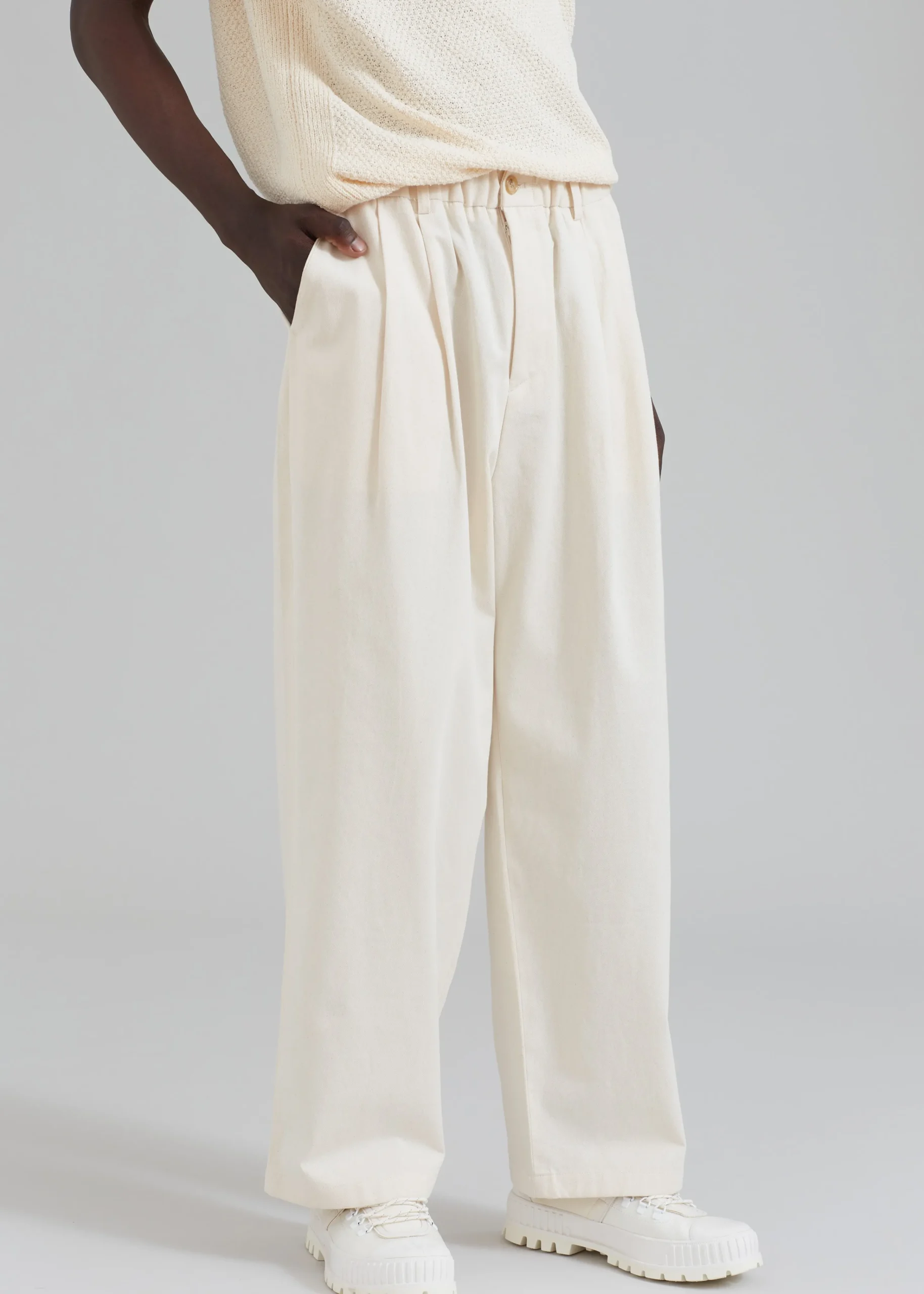 The Frankie Shop Charlie Pants Cream Clearance