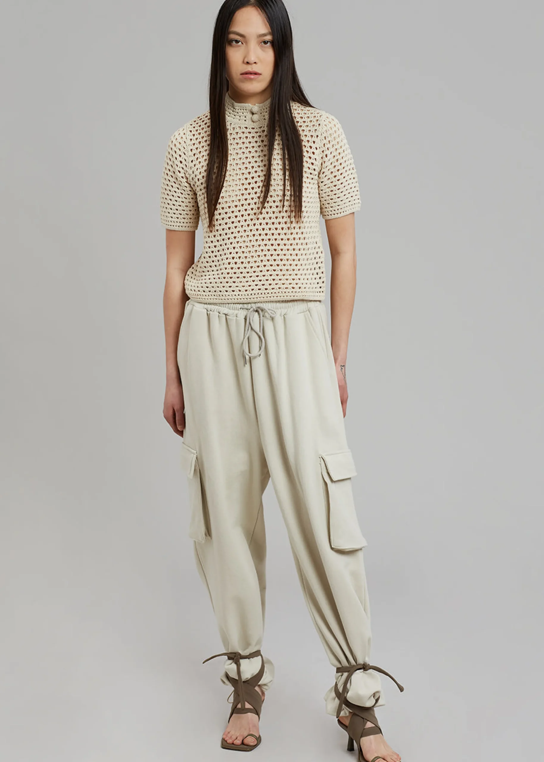 The Frankie Shop Chava Cargo Joggers Birch New