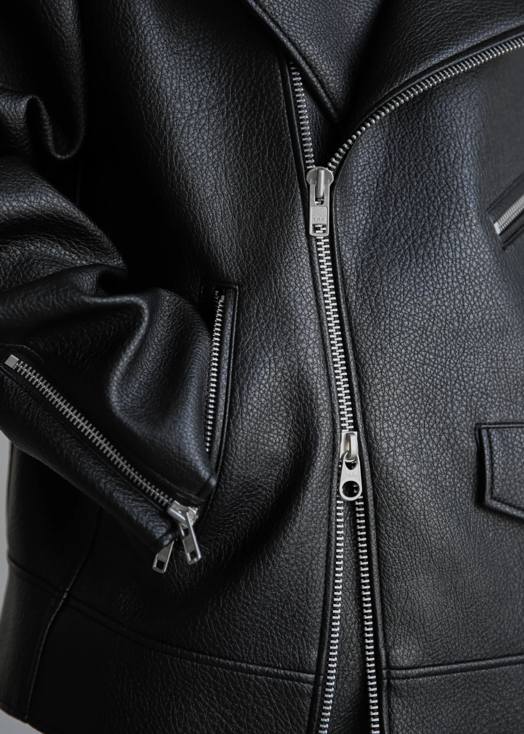 The Frankie Shop Chicago Oversized Perfecto Jacket Black Discount