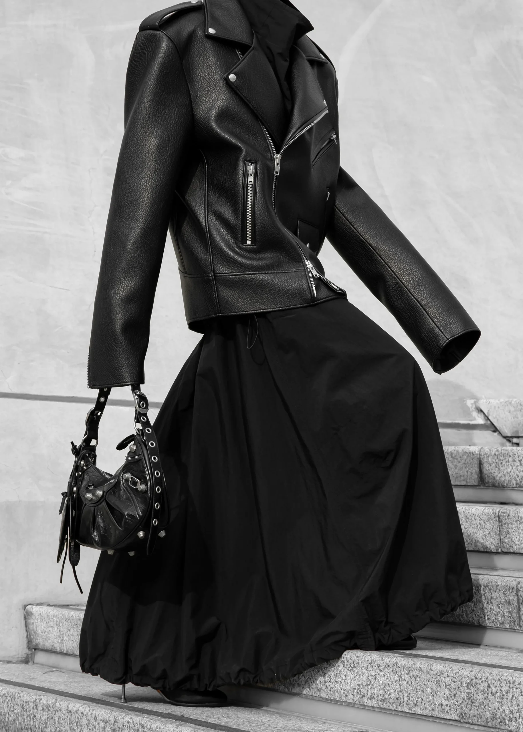 The Frankie Shop Chicago Oversized Perfecto Jacket Black Discount