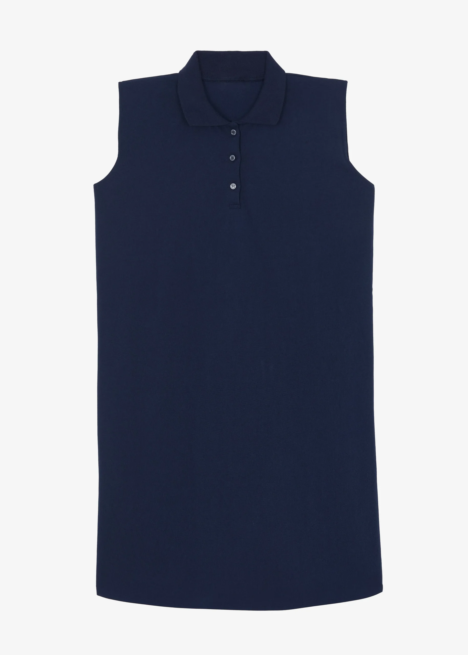 The Frankie Shop Chris Polo Padded Shoulders Mini Dress Navy Online