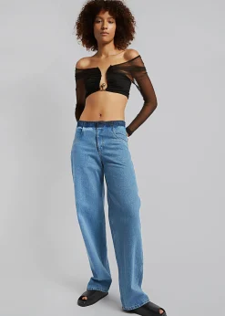 The Frankie Shop Christopher Esber Polar Orbit Shawl Crop Black Clearance