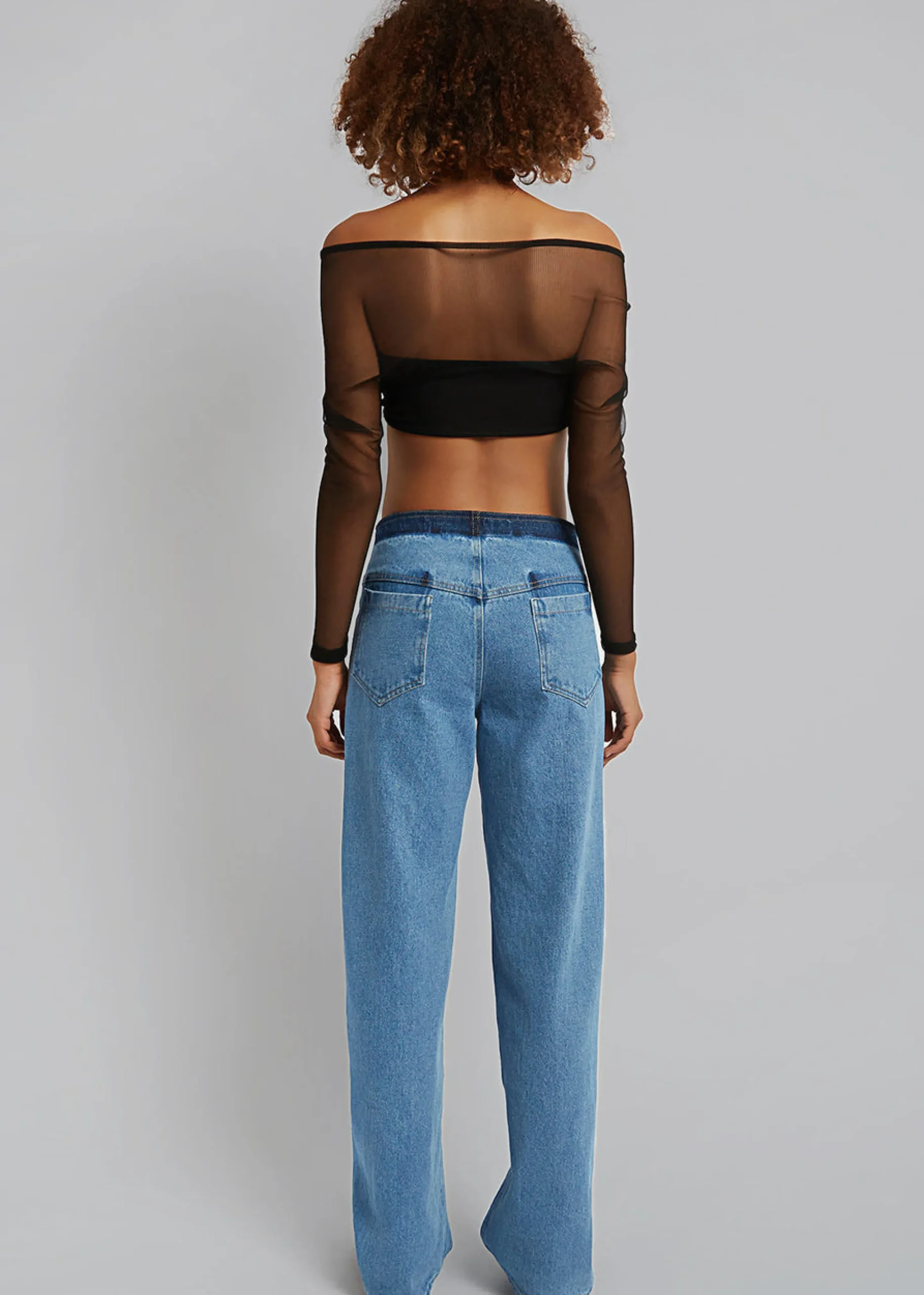 The Frankie Shop Christopher Esber Polar Orbit Shawl Crop Black Clearance