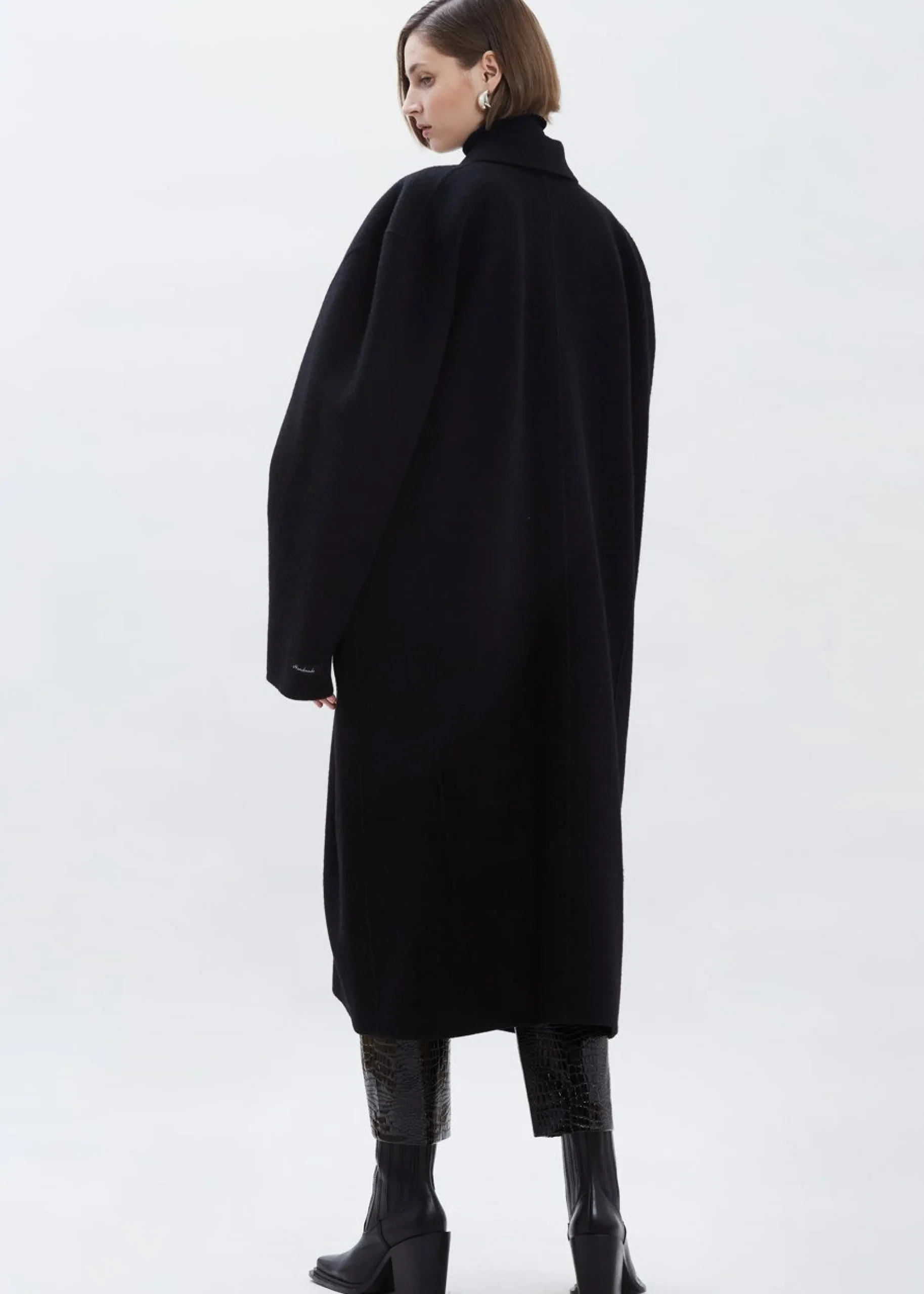 The Frankie Shop Clara Box Sleeve Coat Black Outlet