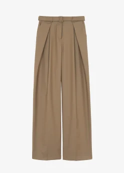 The Frankie Shop Clay Belted Pants Desert Taupe Best