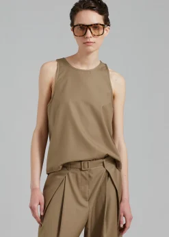 The Frankie Shop Clay Sleeveless Top Desert Taupe Hot