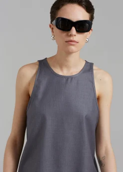 The Frankie Shop Clay Sleeveless Top Grey Discount
