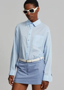 The Frankie Shop Cleia Shirt Light Blue