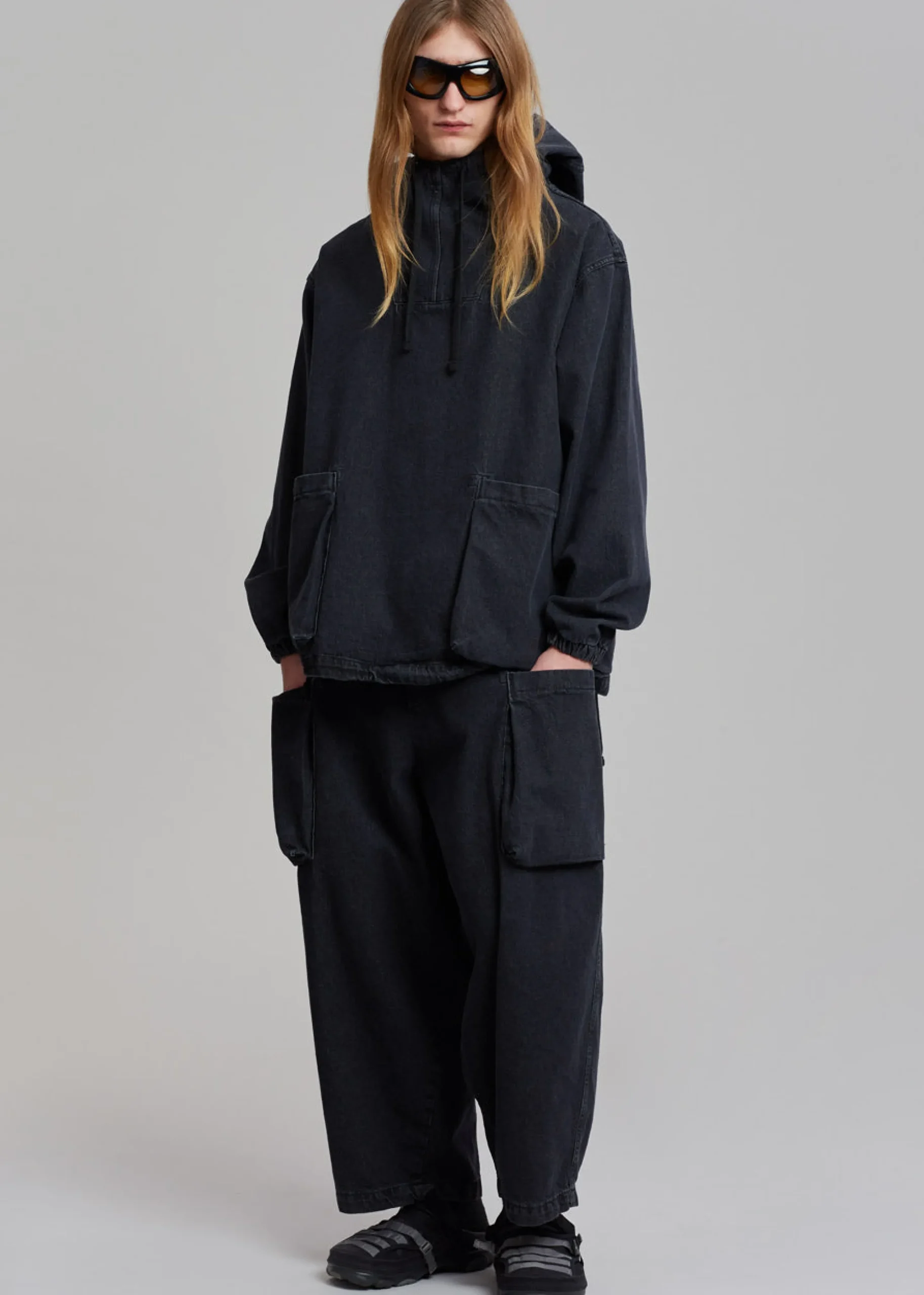The Frankie Shop Cliff Denim Balloon Pants Black Outlet