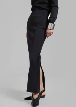 The Frankie Shop Clover Knit Skirt Black Best