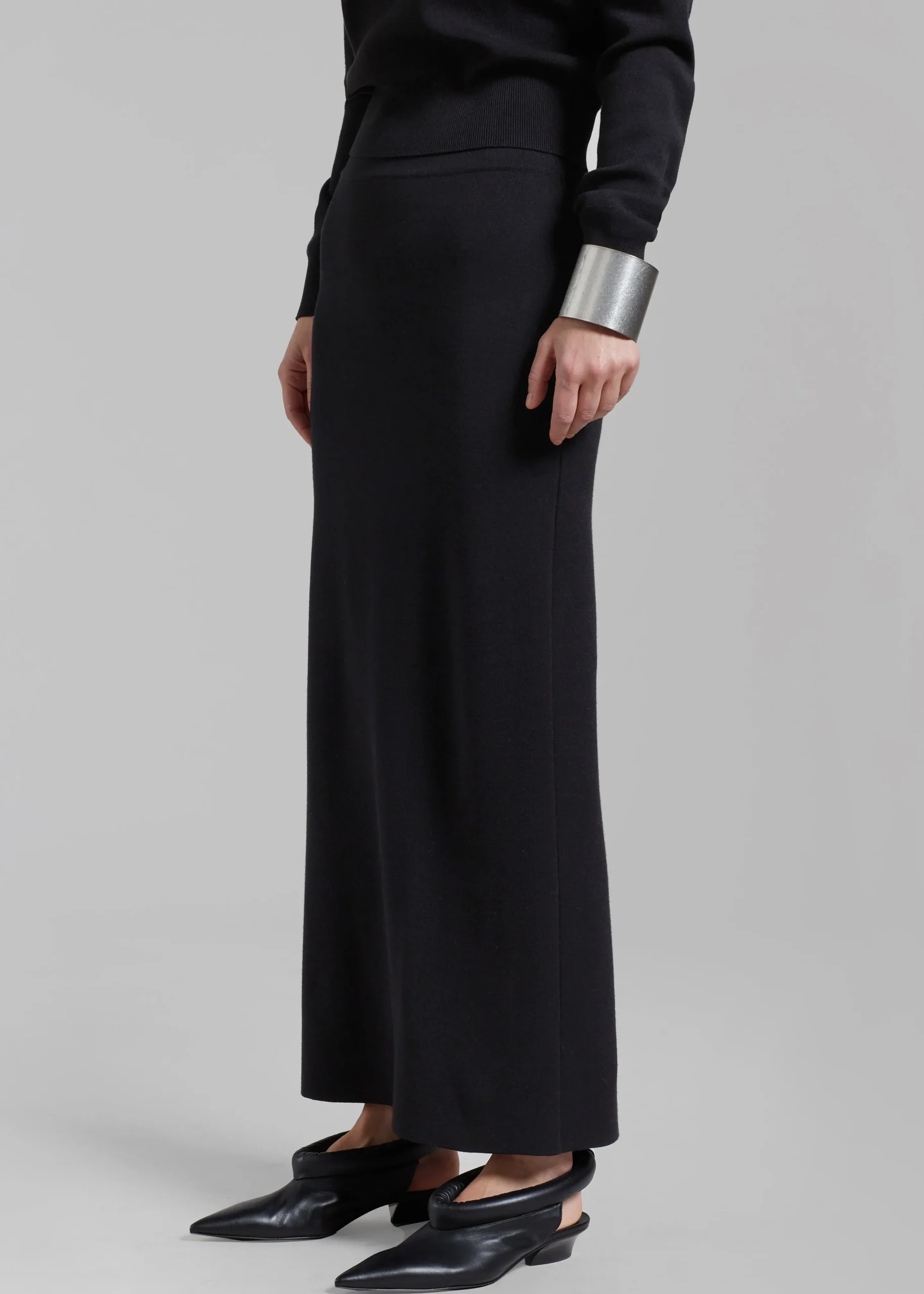 The Frankie Shop Clover Knit Skirt Black Best