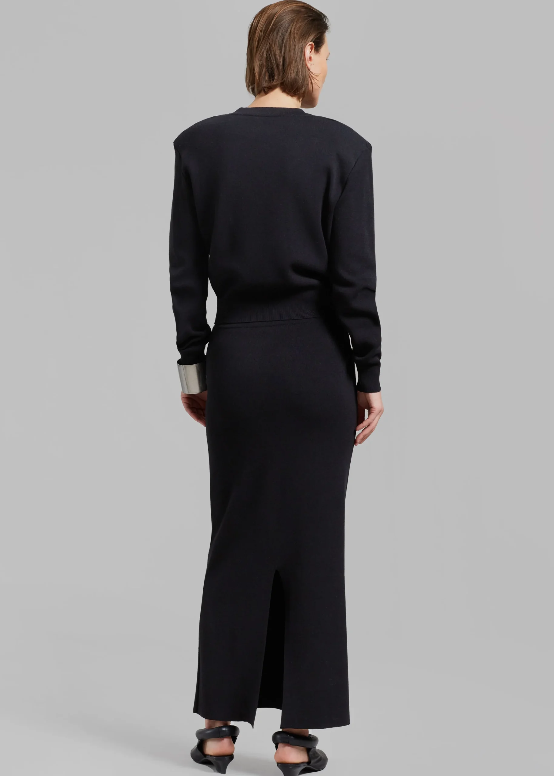 The Frankie Shop Clover Knit Skirt Black Best