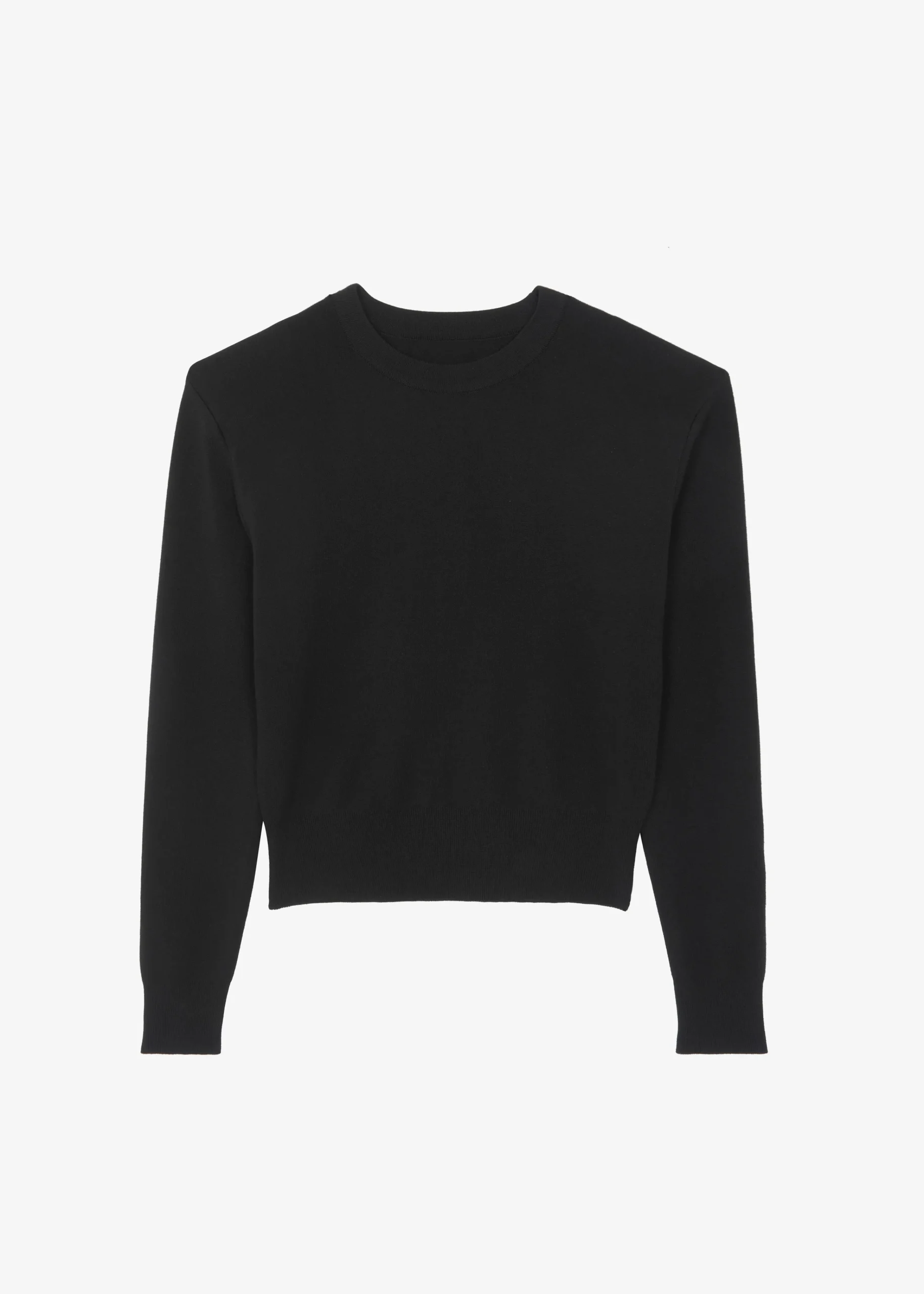 The Frankie Shop Clover Padded Knit Top Black Outlet