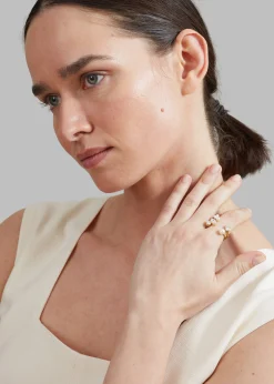 The Frankie Shop Completedworks Chasing Shadows Ring Gold New
