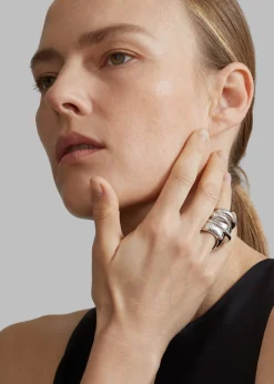 The Frankie Shop Completedworks Clash Ring Platinum New