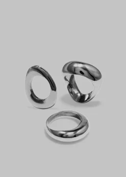 The Frankie Shop Completedworks H52 Post-Capital Rings Platinum Clearance