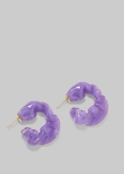 The Frankie Shop Completedworks Ruffle Bio-Resin Earrings Lilac Discount