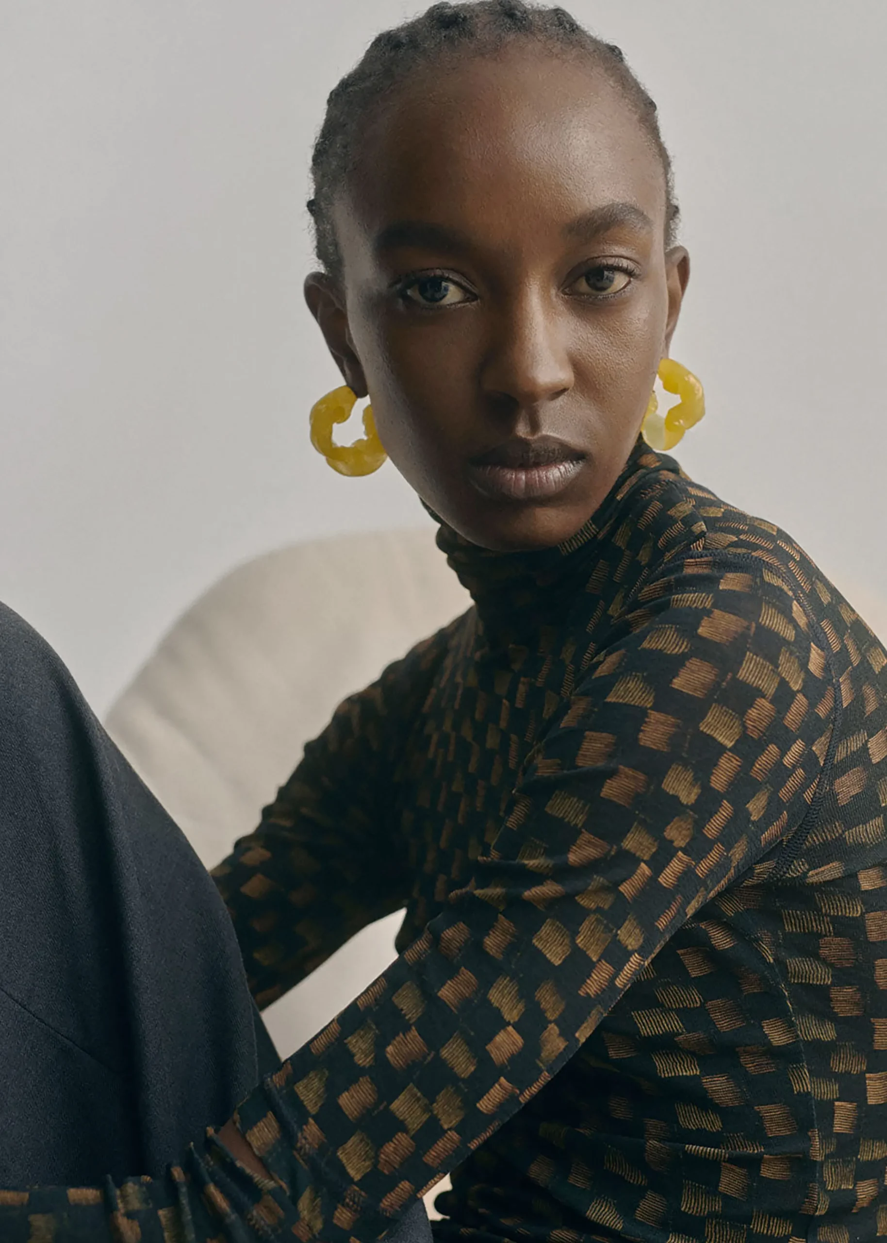 The Frankie Shop Completedworks Ruffle Bio-Resin Earrings Yellow Best