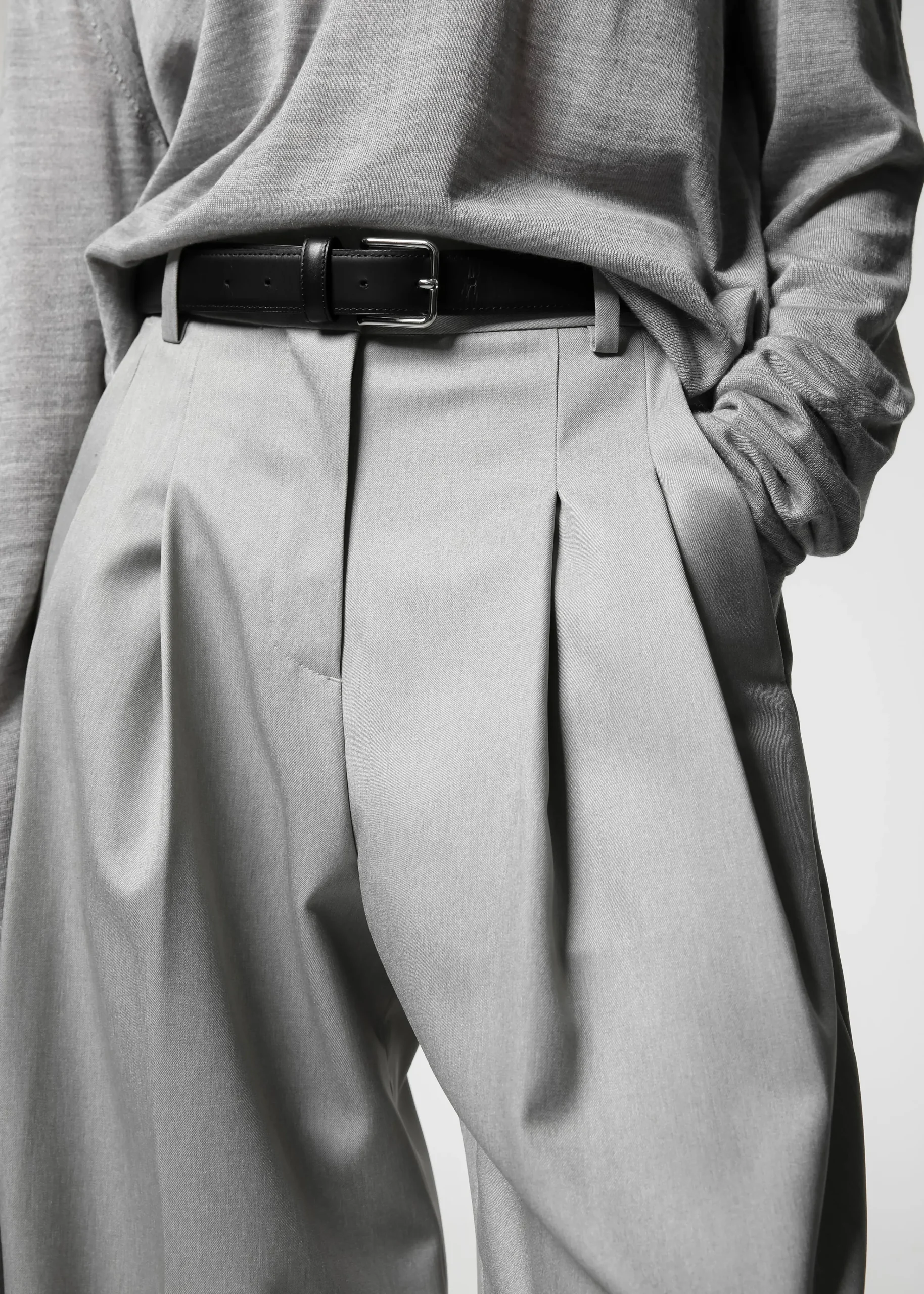 The Frankie Shop Cooper Pintuck Trousers Grey Clearance