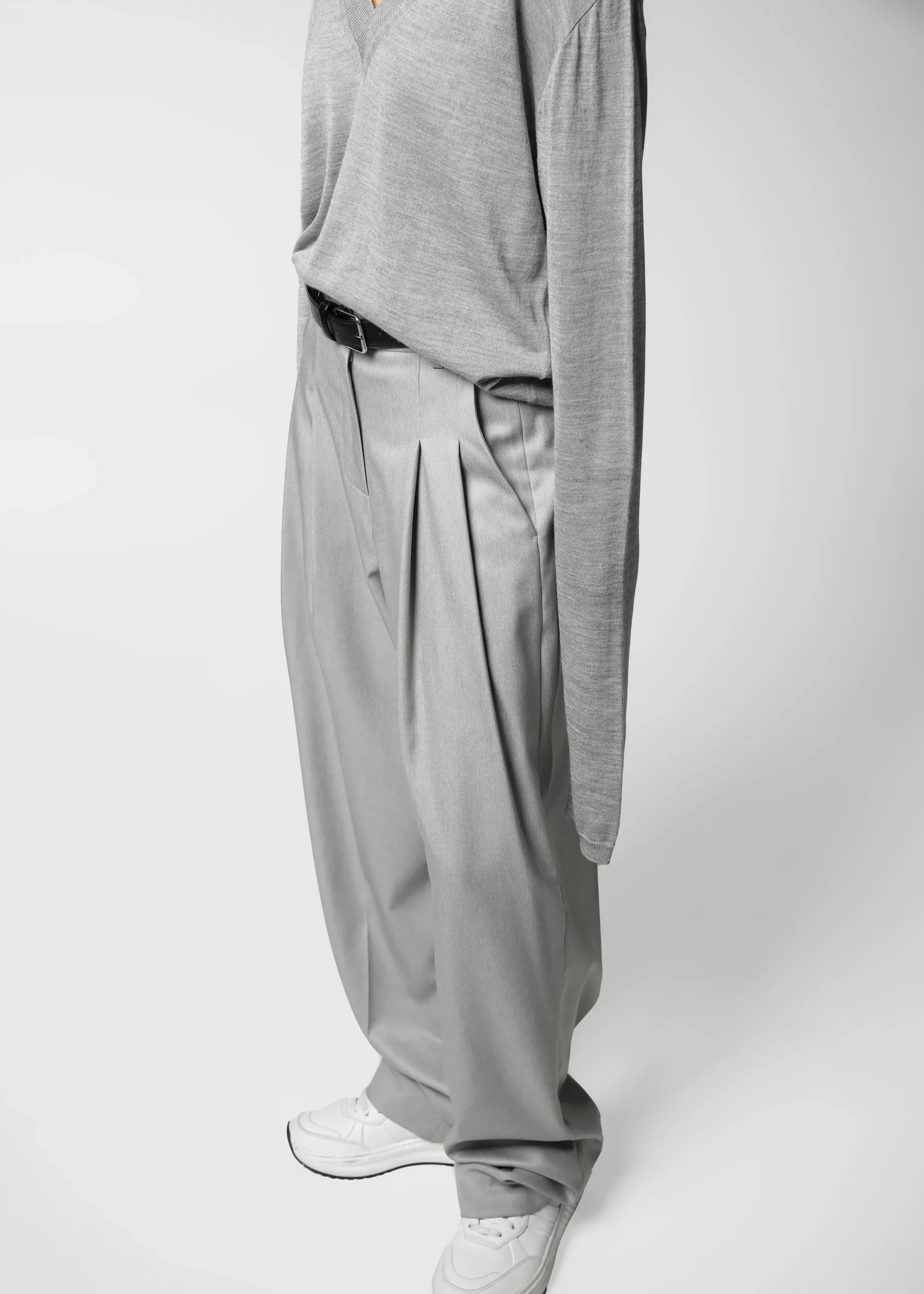 The Frankie Shop Cooper Pintuck Trousers Grey Clearance