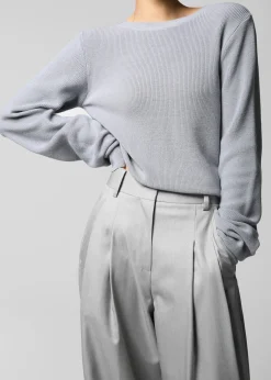 The Frankie Shop Cooper Pintuck Trousers Grey Clearance