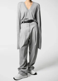 The Frankie Shop Cooper Pintuck Trousers Grey Clearance